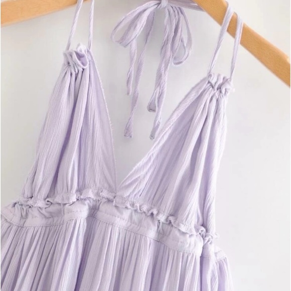 NWT Bohemian Lilac Halter Mini Dress - Picture 3 of 6